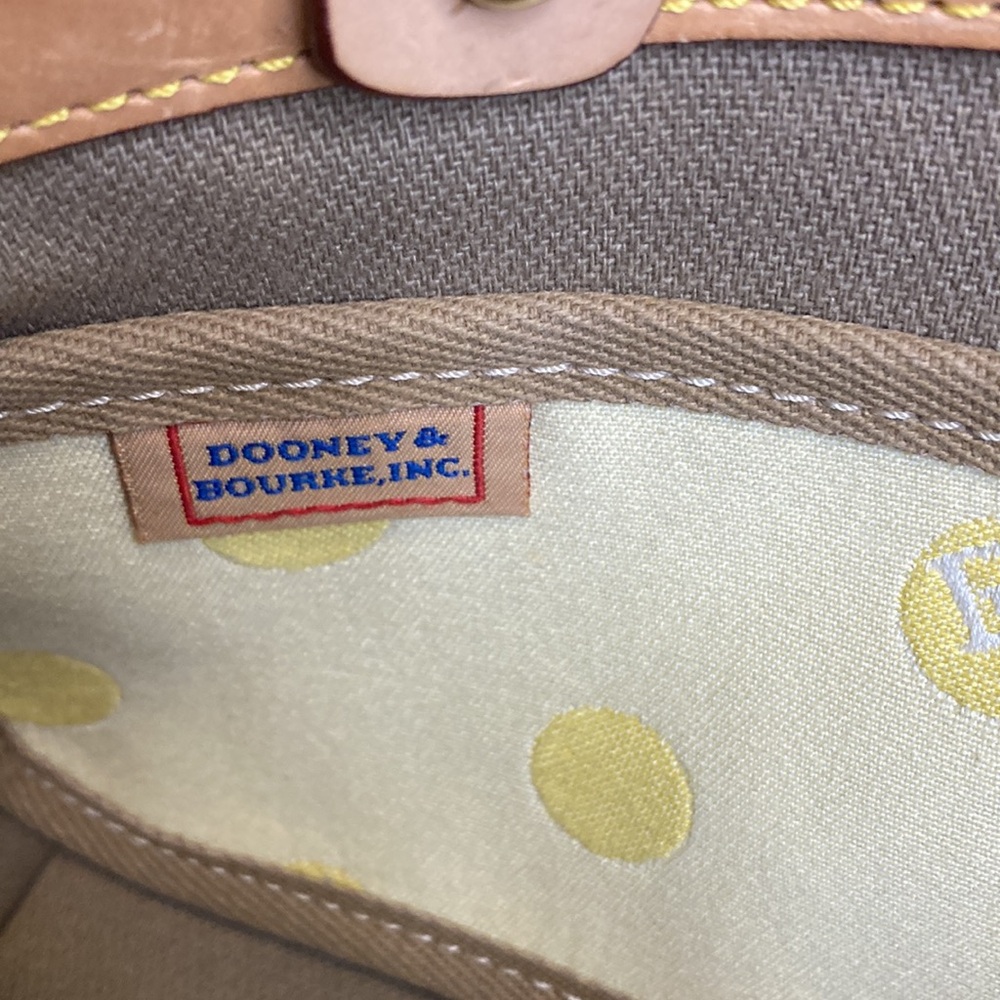 Dooney and Bourne yellow polka dot shoulder bag - Picture 8 of 9